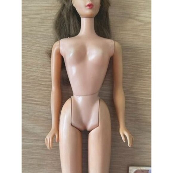 VTG Twist N Turn Bon Bon Brunette Hair 1966 Japan #15 Body Barbie Rooted Lashes - Picture 6 of 15